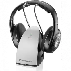 Auriculares inalámbricos - Sennheiser RS120, De diadema, Para TV, Radiofrecuencia, Negro + Base carga