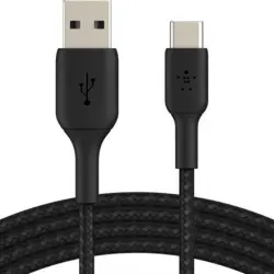 Belkin - Cable Trenzado BOOST CHARGE Lightning A USB-C Negro De 2 Metros