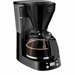 Cafetera de goteo - Melitta Easy Timer, 1080 W, 1.25 l, 10 tazas máx., Temporizador, Antigoteo, Negro