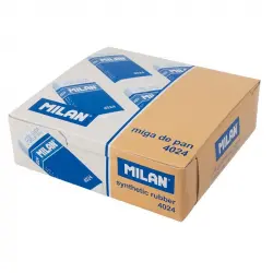 Milan Caja 24 Gomas de Borrar 4024 Miga de Pan Blanco