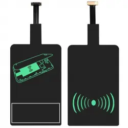 OcioDual Módulo de Carga Inalámbrica Qi Micro USB 1A 1000mAh Negro