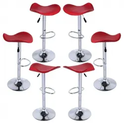 Packs Taburetes Altos - Pack 6 Taburetes Rox - Rojo