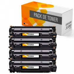 Tóner Compatible con HP 85A/35A/36A Negro Pack 4