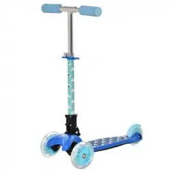 Homcom Patinete Infantil Plegable 3 Ruedas Azul