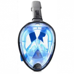 Máscara Snorkel - SK8 Aqua, Con soporte para cámara deportiva, Talla L/XL, Azul y negro
