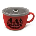 Taza con tapa Stranger Things Logo Rojo 600ml