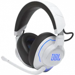 Auriculares gaming - JBL Quantum 910P Console Wireless, Para PlayStation, Inalámbrico, Cancelación de Ruido Activa, Micrófono, Blanco y Azul