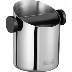 Bote - De'Longhi DLSC059, 0.25 l, Para posos de café, Acero inoxidable, Plata