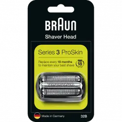 Cabezal De Recambio - Braun, Series 3 32B, Negro, Para Afeitadora Eléctrica Hombre