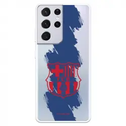 Funda Licencia Oficial FC Barcelona Escudo Rojo Trazo Azul para Samsung Galaxy S21 Ultra