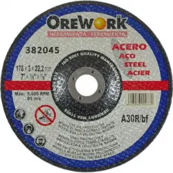 Orework Disco Profesional Corte Acero 178x3x22mm