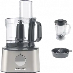 Robot de cocina - Kenwood Multipro Compact FDM301SS, 800 W, 2.1 L, 5 Funciones, 2 Velocidades, Plata