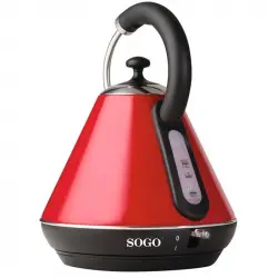 Sogo Hervidor de Agua Vintage Inalámbrico 2200 W 1.8 litros Rojo