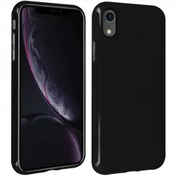 Avizar Funda de Silicona Flexible Negra Mate para Apple iPhone XR