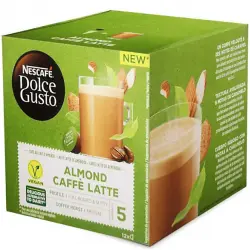 Cápsulas monodosis - Dolce Gusto 12451442 Nescafe, Café Latte de almendra, Apto para veganos, 12 unidades