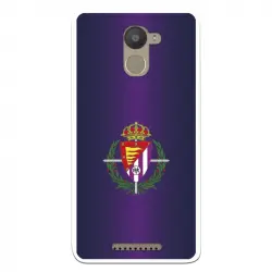 Funda Oficial Valladolid Escudo Fondo Lila Para Bq Aquaris U Plus