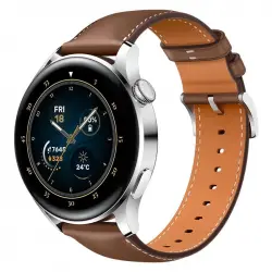 Huawei Watch 3 Reloj Smartwatch 46mm Edición Classic Acero Inoxidable con Correa de Piel Marrón