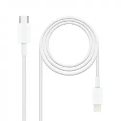 Nanocable Cable Lightning Macho a USB-C Macho 2m Blanco