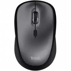 Ratón inalámbrico - Trust Yvi+, RF Wireless, 1600 dpi, 83% de plástico reciclado, Negro