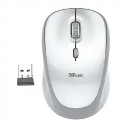 Trust Yvi Wireless Ratón Inalámbrico 1600DPI Plata