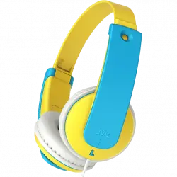 Auriculares infantiles - JVC HA-KD7-YN-E, De diadema, Con cable, Limitador volumen, Amarillo