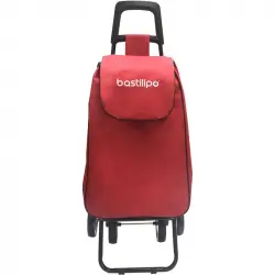 Bastilipo - Bastilipo - Alex Rojo Bermellón - Carro De La Compra 4 Ruedas Plegable Con Capacidad De 37 Litros