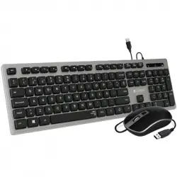 Subblim Ergo Teclado + Ratón USB Negro/Gris