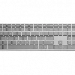 Teclado - Microsoft WS2-00012 Surface, Inalámbrico, Bluetooth 4.0, Plata