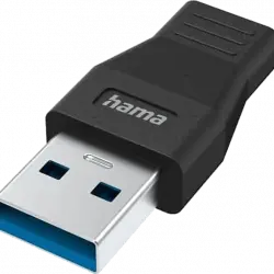 Adaptador - Hama 200354, USB-A a USB-C, USB 3.2 Gen1, 5 Gbit/s, Negro