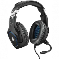 Auriculares gaming - Trust GXT 488, De diadema, Con cable, Para PS4, Micrófono, Control volumen, Negro