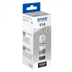 Epson - Botella de tinta original Epson EcoTank 114 gris (T07B540).