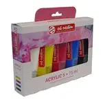 Estuche de 5 tubos acrílicos Talens Art Creation con colores primarios