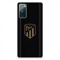 Funda del Atleti Escudo Dorado Fondo Negro con Licencia Oficial Atlético de Madrid para Samsung Galaxy S20 FE