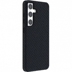 Funda - ISY ISC 3740, Samsung, Galaxy S24+, Fibra de carbono, Negro