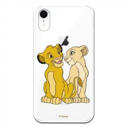 Funda Oficial Disney Simba y Nala Transparente El Rey León para iPhone XR