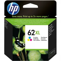 HP 62XL Cartucho Tinta Alta Capacidad Original Tricolor