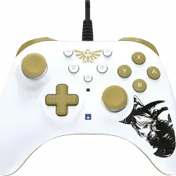 Mando - Hori Turbo Legend of Zelda, Para Nintendo Switch, Con Cable, Blanco