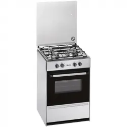 Meireles G 1530 DV X.1 NAT Cocina de Gas Natural 3 Zonas 52cm + Horno 55L Acero Inoxidable