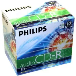 Pack 10 CD-R Philips CR7A0NJ10 80 Minutos