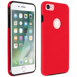 Avizar Funda Protectora de Silicona y Policarbonato Protección 360º Roja para iPhone 7 / iPhone 8