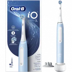 Cepillo eléctrico - Oral-B iO 3S De Dientes, 1 Cabezal, 3 Modos, Sensor de presión, Diseñado Por Braun, Azul