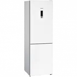 Frigorífico combi - Siemens KG36NXWEA, No Frost, 186 cm, 326 l, Cajón HyperFresh, Iluminación LED, Blanco