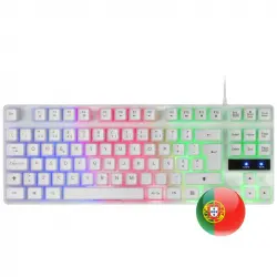 Mars Gaming MK02 TKL Teclado Gaming Híbrido RGB Blanco Layout Portugués