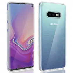 Avizar Funda Silicona Transparente + Cristal Templado para Samsung Galaxy S10e