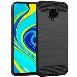 Cool Funda Carbón Negro para Xiaomi Redmi Note 9S/Note 9 Pro