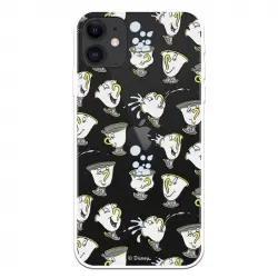 Funda Oficial de Disney Chip Potts Siluetas La Bella y la Bestia para iPhone 12 Mini