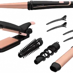 Moldeador - Rowenta Multistyler Infinitos Looks 14 en 1 CF4230, 190 °C, Sistema Smart Switch, Revestimiento cerámico, Negro