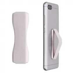 OcioDual Banda de Sujeción Elástica con Base Adhesiva para Móviles y Tablets Blanca