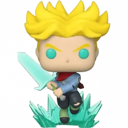 Figura - Funko Pop! Dragon Ball: Super Saiyan Trunks con espada, Vinilo, 10 cm