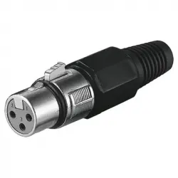 Goobay Conector XLR 3 Pines Hembra Negro